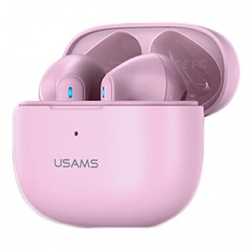 USAMS Słuchawki Bluetooth 5.2 TWS NX10 Series Dual mic bezprzewodowe różowy|pink BHUNX03 image 1