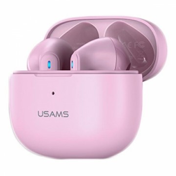 USAMS Słuchawki Bluetooth 5.2 TWS NX10 Series Dual mic bezprzewodowe różowy|pink BHUNX03