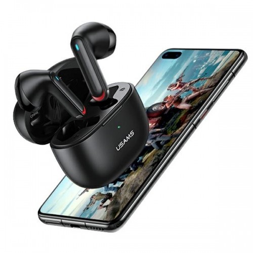 USAMS Słuchawki Bluetooth 5.2 TWS NX10 Series Dual mic bezprzewodowe czarny|black BHUNX01 image 3