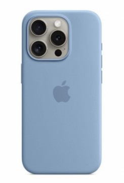 Apple  
       -  
       iPhone 15 Pro Silicone Case with MagSafe - Winter Blue