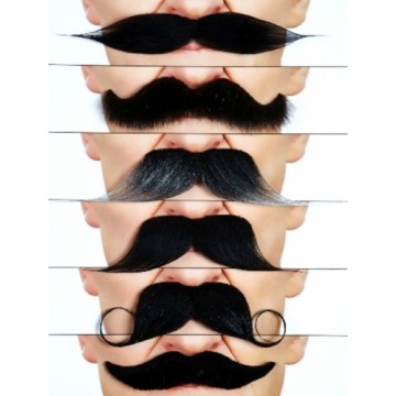Set of false mustaches My Other Me Один размер Чёрный 6 Предметы