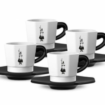 Набор из кофейных чашек Bialetti Белый Чёрный (4 штук)