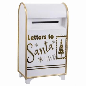 Bigbuy Christmas Новогоднее украшение Белый Позолоченный Металл почтовый ящик 34,5 x 21,5 x 61,5 cm