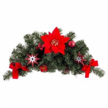 Bigbuy Christmas Durvju Pakaramais Ziemassvētki Sarkans Zaļš Plastmasa Audums 60 cm
