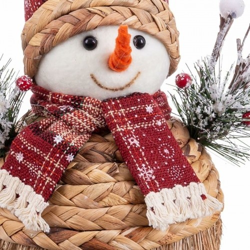 Bigbuy Christmas Ziemassvētku Nieciņš Daudzkrāsains Polyfoam Audums Sniega lelle 20 x 12 x 17 cm image 3