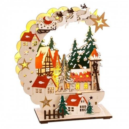 Bigbuy Christmas Ziemassvētku Nieciņš Daudzkrāsains Dabisks Koks 19 x 8 x 22 cm image 1