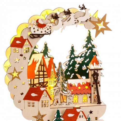 Bigbuy Christmas Ziemassvētku Nieciņš Daudzkrāsains Dabisks Koks 19 x 8 x 22 cm image 3