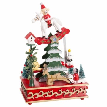 Bigbuy Christmas Ziemassvētku Nieciņš Daudzkrāsains Koks Šūpuļkrēsls 12 x 17 x 26 cm