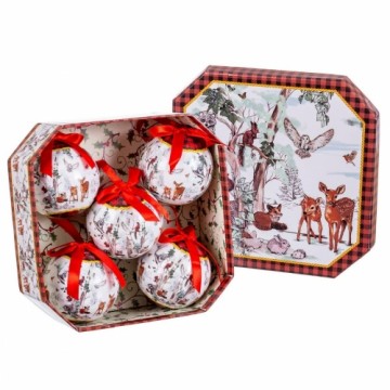 Bigbuy Christmas Ёлочные шарики Разноцветный бумага Polyfoam Животные 7,5 x 7,5 x 7,5 cm (5 штук)