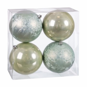 Bigbuy Christmas Ёлочные шарики Зеленый Пластик 10 x 10 x 10 cm (4 штук)