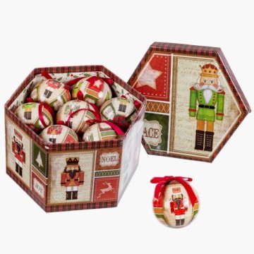 Bigbuy Christmas Ёлочные шарики Разноцветный бумага Polyfoam Орехокол 7,5 x 7,5 x 7,5 cm (14 штук)