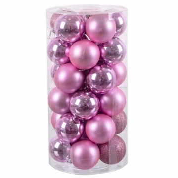 Bigbuy Christmas Ёлочные шарики Розовый Пластик 6 x 6 x 6 cm (30 штук)