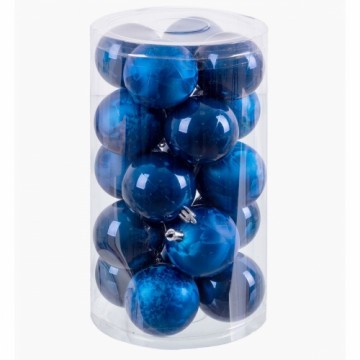 Bigbuy Christmas Ёлочные шарики Синий Пластик 6 x 6 x 6 cm (20 штук)