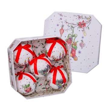 Bigbuy Christmas Ёлочные шарики Белый Разноцветный бумага Polyfoam Носки 7,5 x 7,5 x 7,5 cm (5 штук)