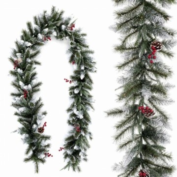 Bigbuy Christmas Ziemassvētku dāvana PVC Balts Sarkans Zaļš Ananāsi 270 x 28 x 14 cm