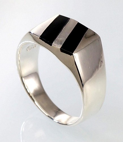 Серебряное кольцо #2100542_ON, Серебро 925°, Оникс, Размер: 19.5, 9.7 гр. image 2
