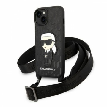 Karl Lagerfeld KLHCP14SSTKMK iPhone 14 6,1" czarny|black hardcase Monogram Ikonik Patch