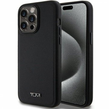 Tumi TUHMP15XRBAK iPhone 15 Pro Max 6.7" czarny|black hardcase Leather Balistic Pattern MagSafe