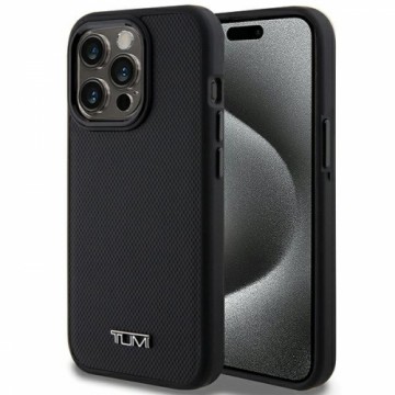 Tumi TUHMP15LRBAK iPhone 15 Pro 6.1" czarny|black hardcase Leather Balistic Pattern MagSafe