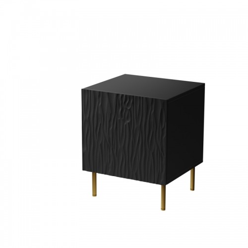 Halmar JUNGLE bed side cabinet (2pcs = 1 set ) black mat/ black mat image 2