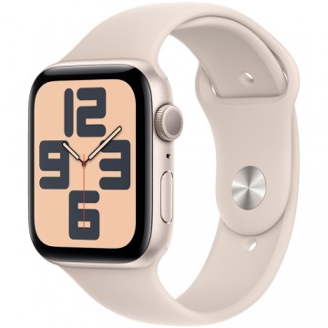 Apple Watch SE GPS 44mm Starlight Aluminium Case with Starlight Sport Band - M/L