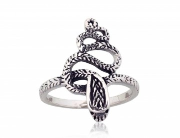 Серебряное кольцо #2101880(POx-Bk), Серебро 925°, оксид (покрытие), Размер: 18.5, 3.6 гр.