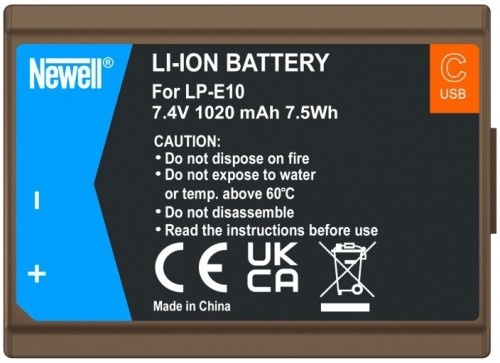 Newell battery Canon LP-E10 USB-C image 2