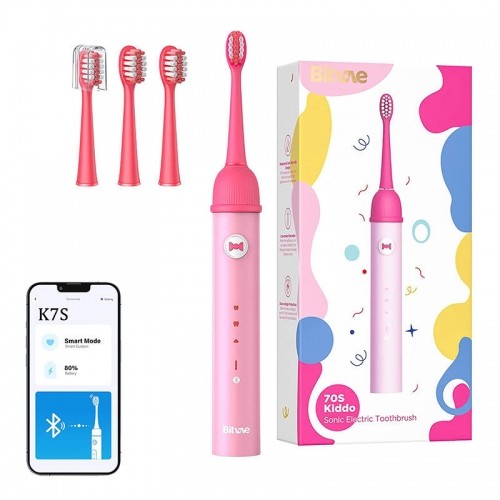 Sonic toothbrush with app for kids and tips set  Bitvae K7S (pink) image 1