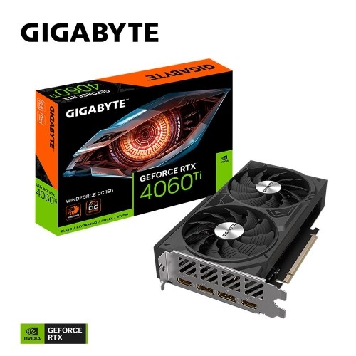 Graphics Card|GIGABYTE|NVIDIA GeForce RTX 4060 Ti|16 GB|GDDR6|128 bit|PCIE 4.0 16x|GPU 2565 MHz|2xHDMI|2xDisplayPort|GV-N406TWF2OC-16GD image 2