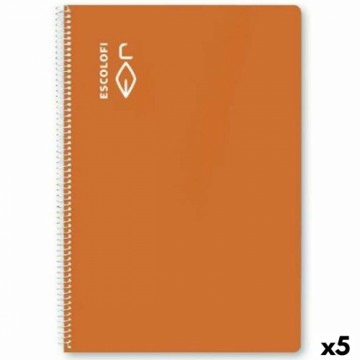 ноутбук ESCOLOFI Оранжевый Din A4 50 Листья (5 штук)