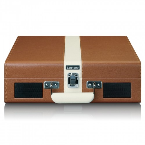Suitcase record player Lenco TT120BNWH, brown-white image 3