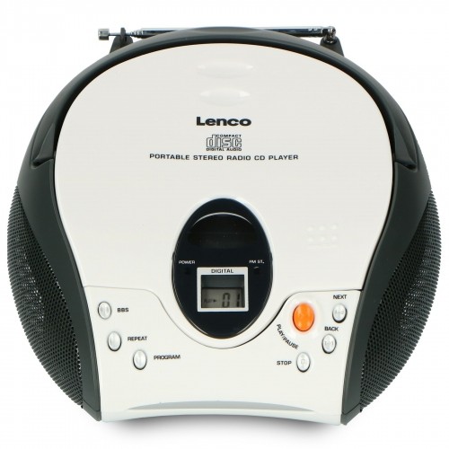 Portable stereo FM radio with CD player Lenco SCD24WH image 1