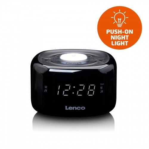FM clock radio with night light Lenco CR12BK image 5