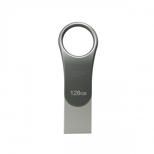 USB Zibatmiņa Silicon Power Mobile C80 Pelēks Titāna 128 GB image 1