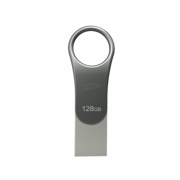 USB Zibatmiņa Silicon Power Mobile C80 Pelēks Titāna 128 GB