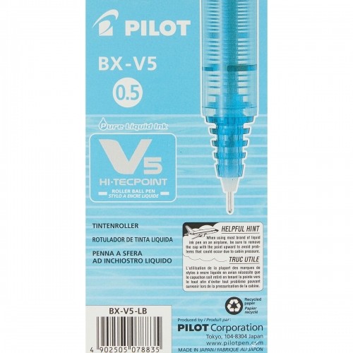Šķidrās tintes pildspalva Pilot V-5 Hi-Tecpoint Gaiši Zils 0,3 mm (12 gb.) image 2