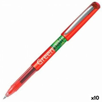 Šķidrās tintes pildspalva Pilot Green-Ball Sarkans (10 gb.)