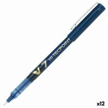 Ручка с жидкими чернилами Pilot V-7 Hi-Tecpoint Синий 0,5 mm (12 штук)