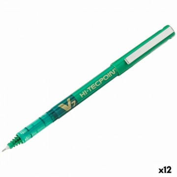 Šķidrās tintes pildspalva Pilot V-7 Hi-Tecpoint Zaļš 0,5 mm (12 gb.)