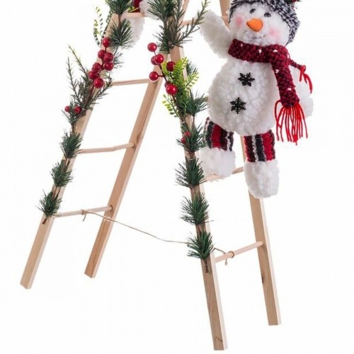 Bigbuy Christmas Ziemassvētku Nieciņš Daudzkrāsains Koks Audums Sniega lelle 30 x 15 x 76 cm image 2