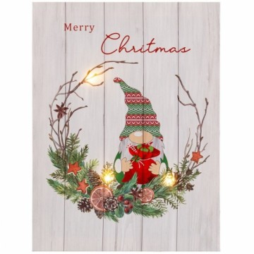 Bigbuy Christmas Картина Рождество Разноцветный Деревянный Полотно 30 x 40 x 1,8 cm