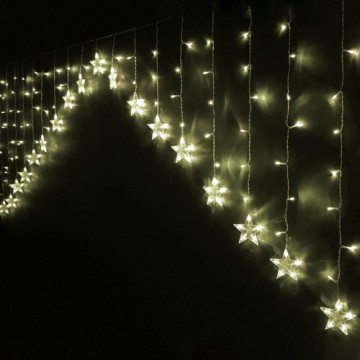 Bigbuy Christmas LED aizkaru gaismas Silta gaisma Zvaigznes