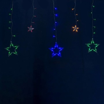 Bigbuy Christmas Светодиодные занавески Разноцветный Звезды