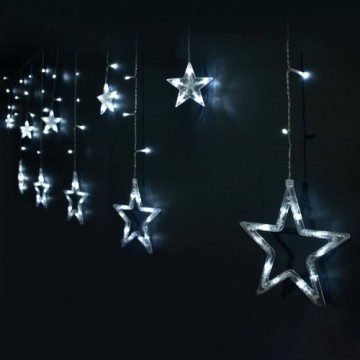 Bigbuy Christmas LED aizkaru gaismas Balts Zvaigznes