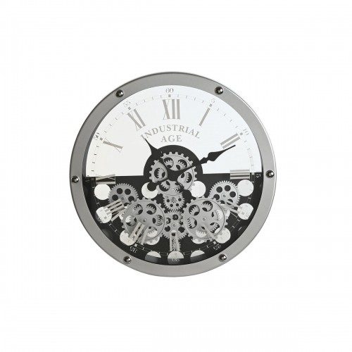 Sienas pulkstenis Home ESPRIT Melns Sudrabains Metāls Stikls Pārnesumi 52 x 8,5 x 52 cm image 1