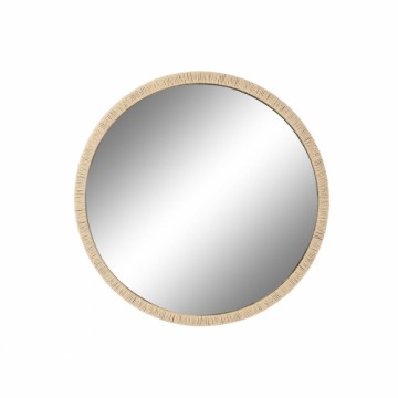 Sienas spogulis Home ESPRIT Melns Dabisks Virve Egle Vidusjūra 80 x 3,5 x 80 cm