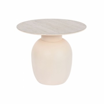Вспомогательный стол DKD Home Decor Белый Бежевый Светло-коричневый Металл Керамика 60 x 60 x 47 cm