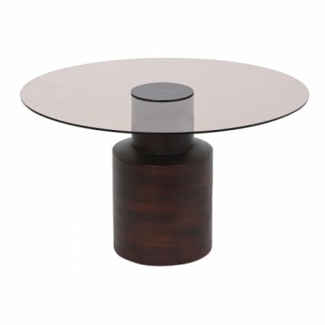 Centrālais galds DKD Home Decor Stikls Mango koks 80 x 80 x 40 cm