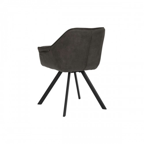 Krēsls DKD Home Decor Melns Tumši brūns Tumši pelēks Metāls 64 x 67 x 85 cm image 4