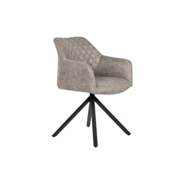 Krēsls DKD Home Decor Melns Pelēks Metāls 55 x 58 x 83 cm